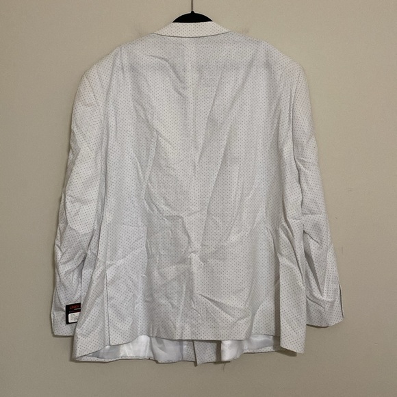 Linea Uomo White Double-Breasted Men's Blazer sport coat 56R linen event Y2K - Picture 7 of 11